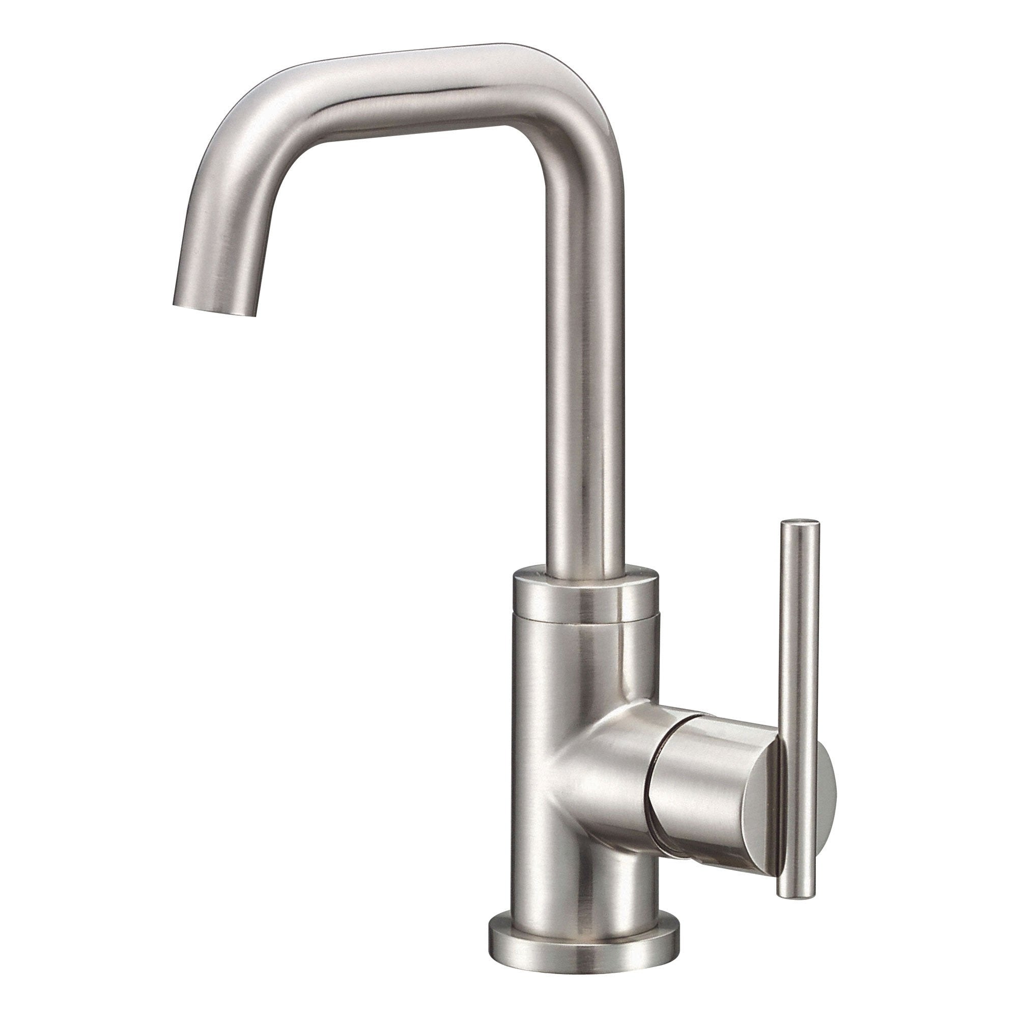 Danze Parma Brushed Nickel Single Hole 1-Handle Bathroom Faucet - Modern Water-Saving Design for Vanity Sink, Powder Room & Guest Bath Installation