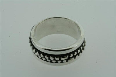 Double Dot Spinner Ring for Anxiety Relief - Fidget Jewelry for Stress & Focus - Unisex Spinner Band for Adults & Teens - Perfect for Office, School, and Meditation