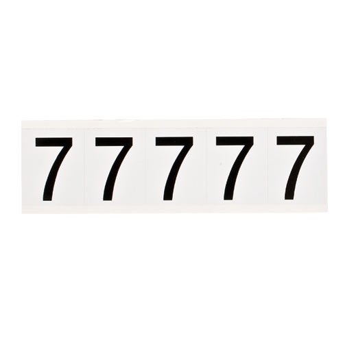 Brady 9714-7 97056 97 Series Indoor/Outdoor Number and Letter Cards - Pack of 30 - Durable Weatherproof Signage for Warehouse, Office & Construction Site Labeling