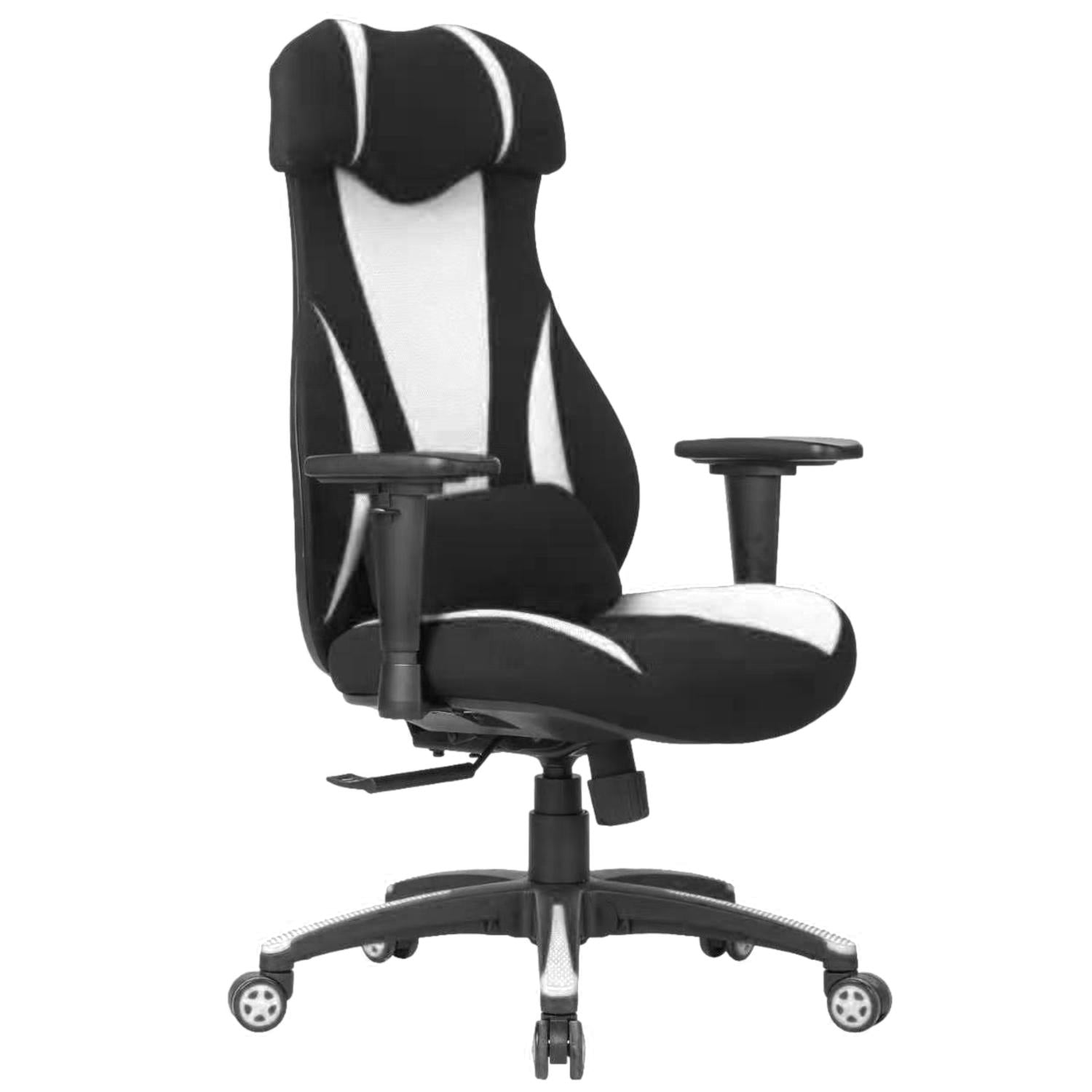 PRO X Series 185 Ergonomic Gaming Chair - Black & White - High Back Racing Style for PC & Console Gamers, Office & Home Use