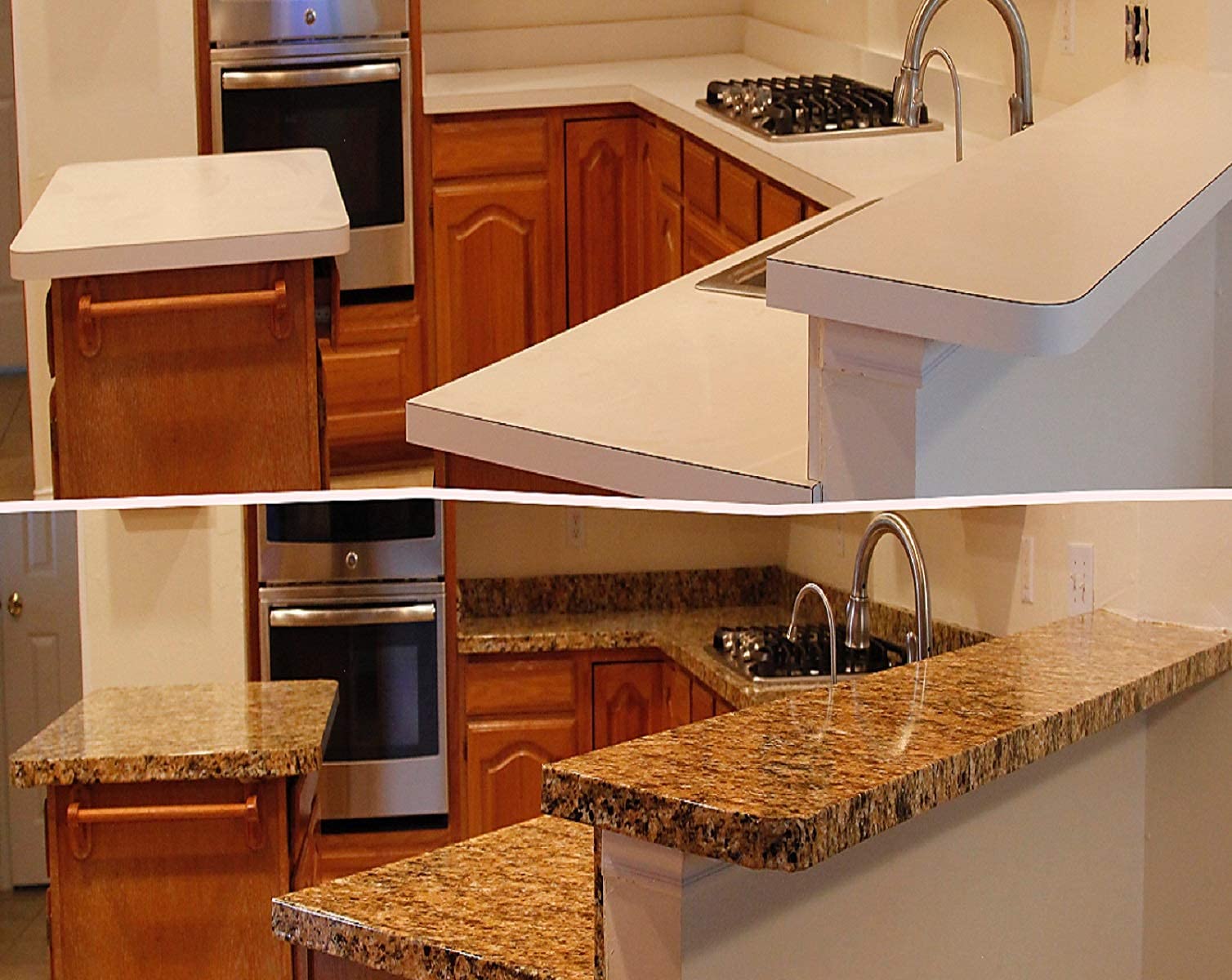 EZ FAUX DECOR Granite Peel & Stick Countertop Film - Waterproof Heat-Resistant Self-Adhesive Vinyl for Kitchen Countertops, Cabinets, Tables (36