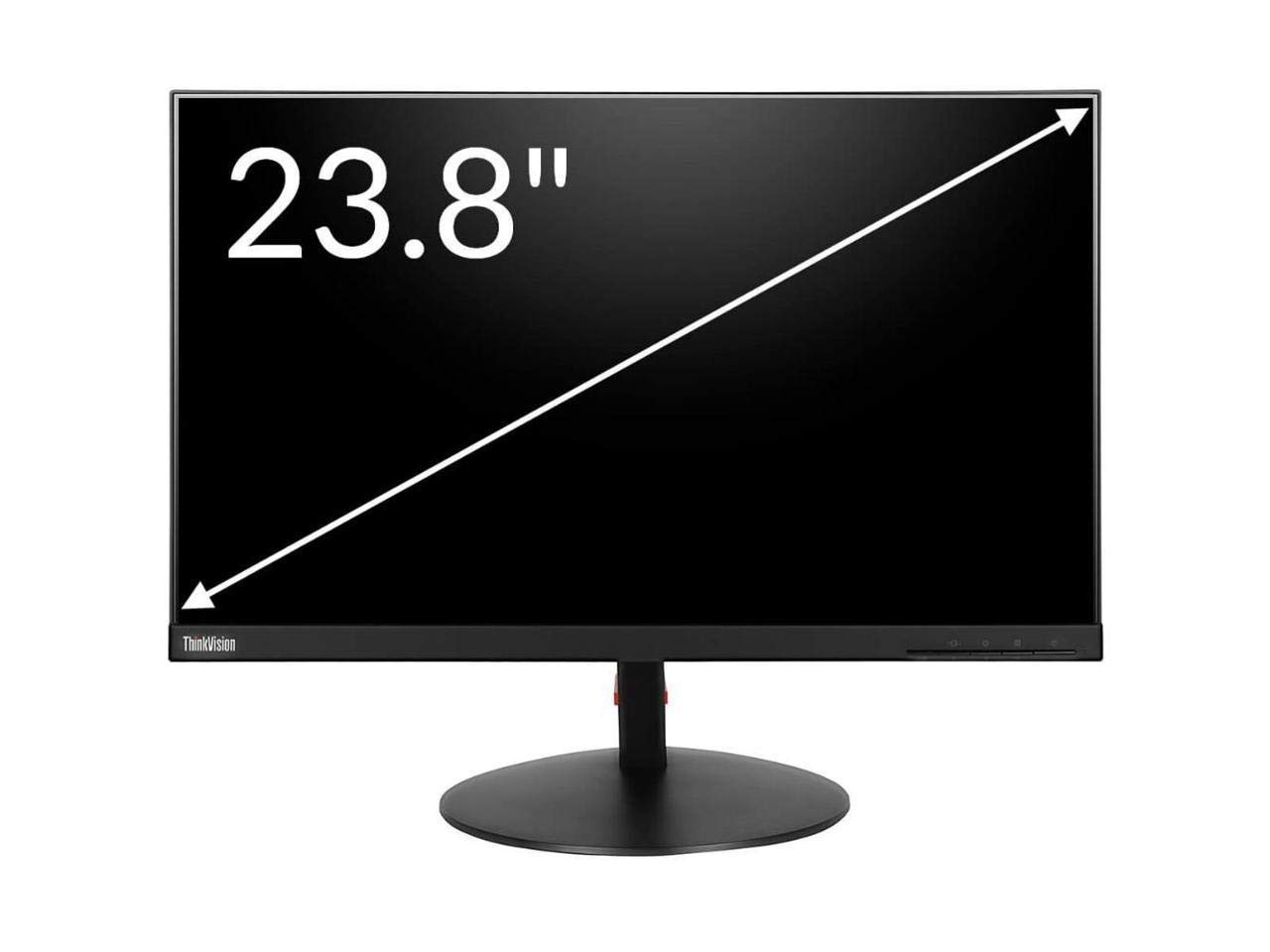 Lenovo ThinkVision T24i 24 Inch Full HD IPS Monitor - 1920x1080 Resolution, 250 Nit Brightness, HDMI/VGA/DisplayPort, USB Hub - Ideal for Home Office, Gaming & Professional Workstations