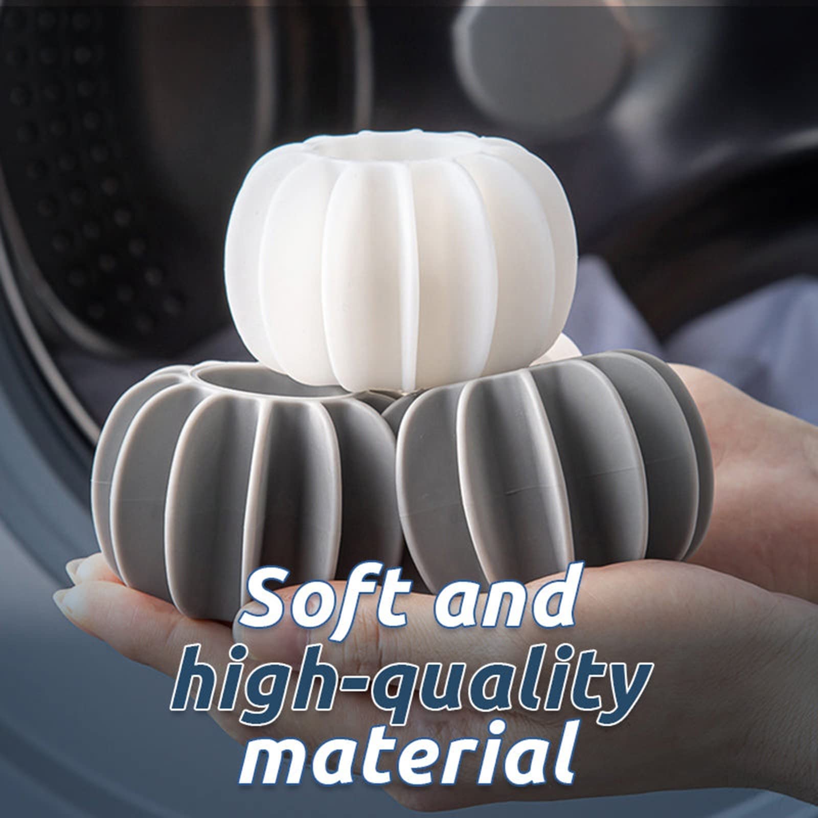4Pcs Reusable Silicone Laundry Balls for Washing Machine - Eco-Friendly Dryer Balls Set with 1PC Steamer Ball (2023 New Design) - Reduce Static, Soften Clothes & Save Energy for Laundry Day