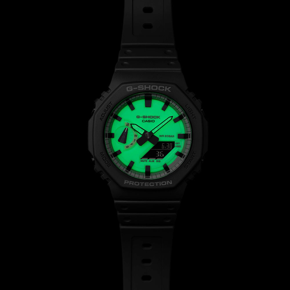 Casio G-Shock GA2100HD-8A Hidden Glow Digital Watch for Men - Shock Resistant, Waterproof & LED Backlight - Perfect for Outdoor Sports, Night Running & Adventure Activities