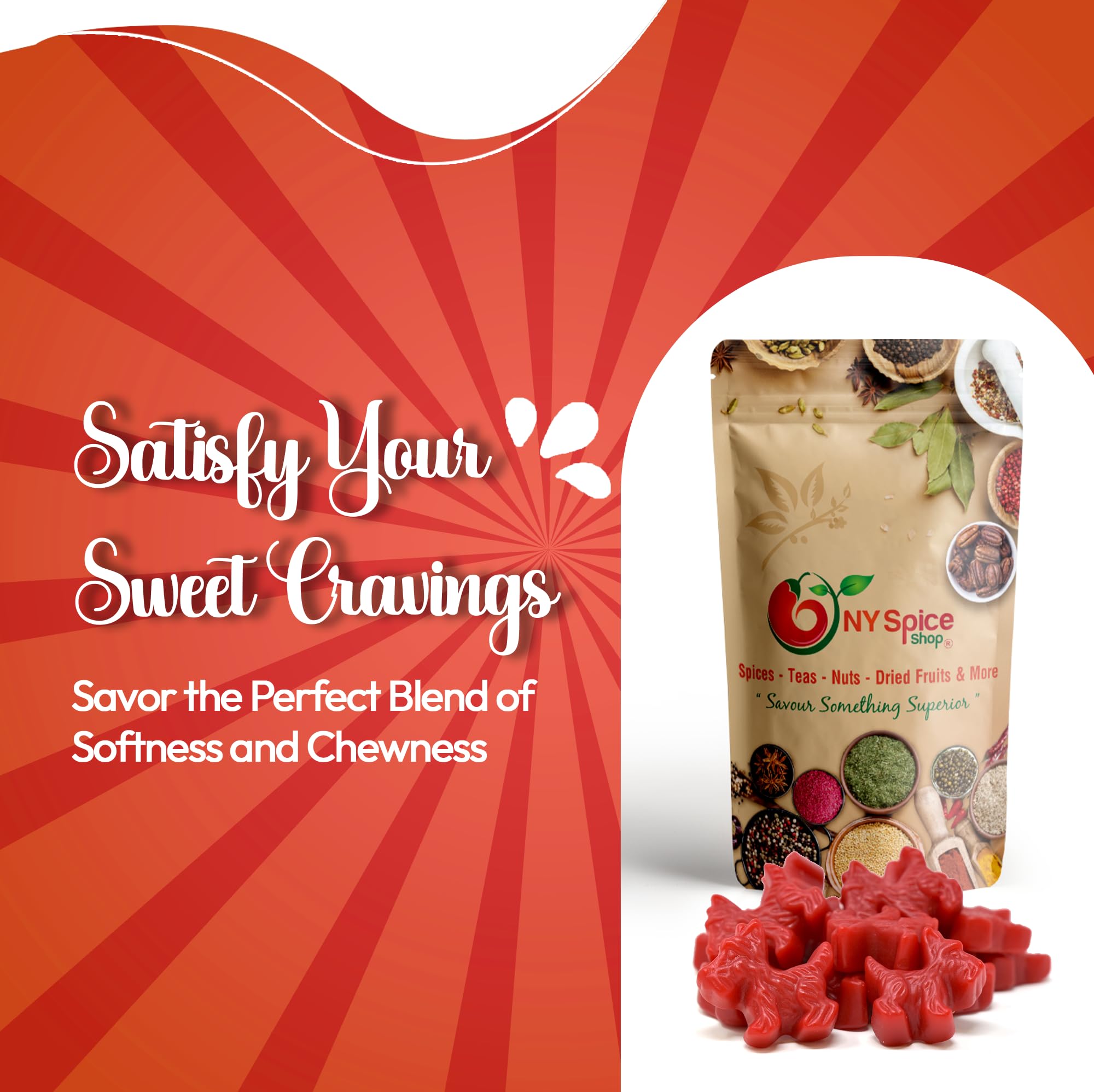NY SPICE SHOP 1 Pound Red Licorice Scottie Dogs - Strawberry Flavored Liquorice Candy | Bulk Old Fashioned Australian Treats for Parties, Movie Nights & Gift Baskets