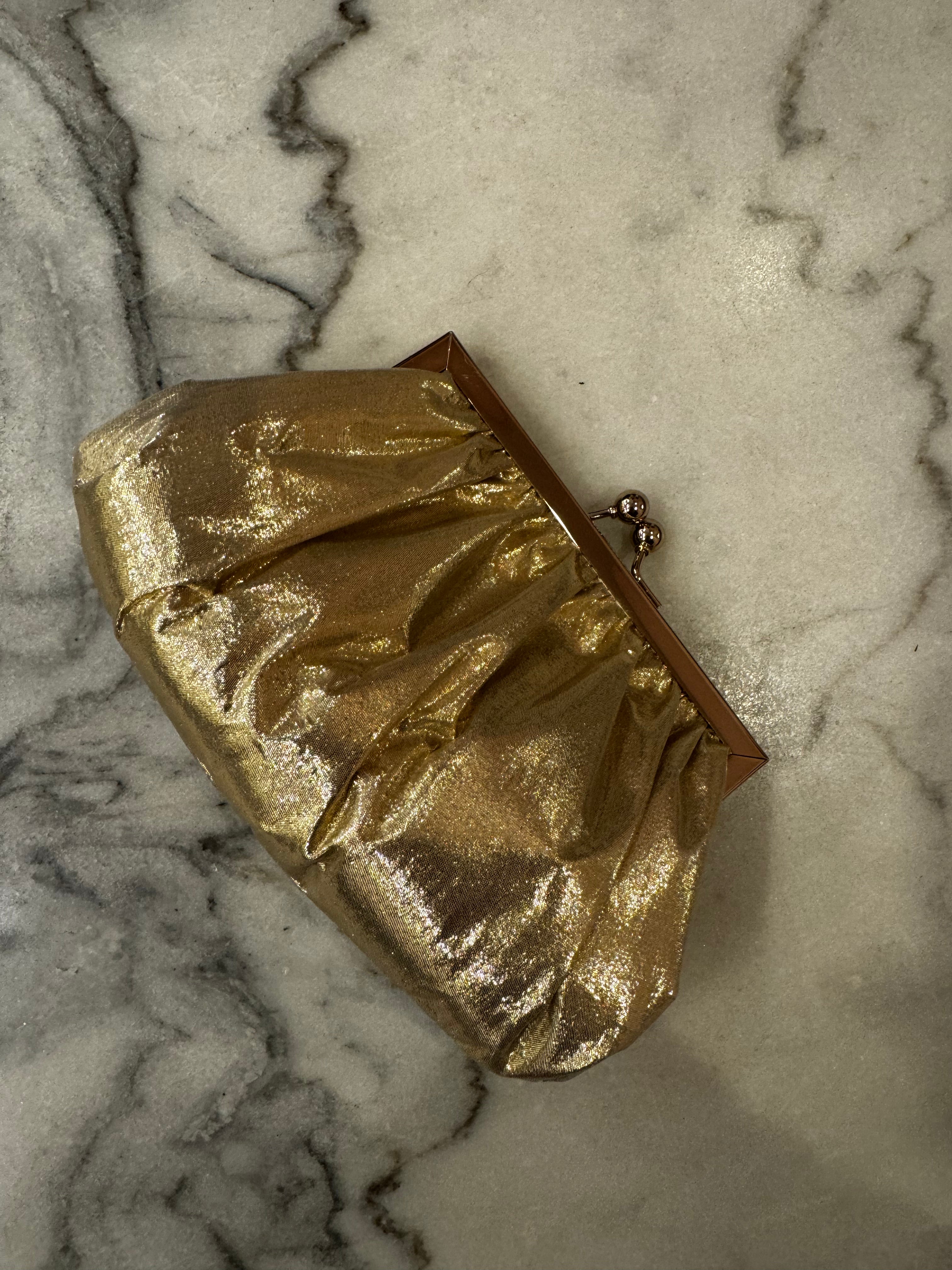 2405 Gold Clutch Purse for Women - Elegant Evening Bag with Chain Strap - Perfect for Parties, Weddings & Special Occasions