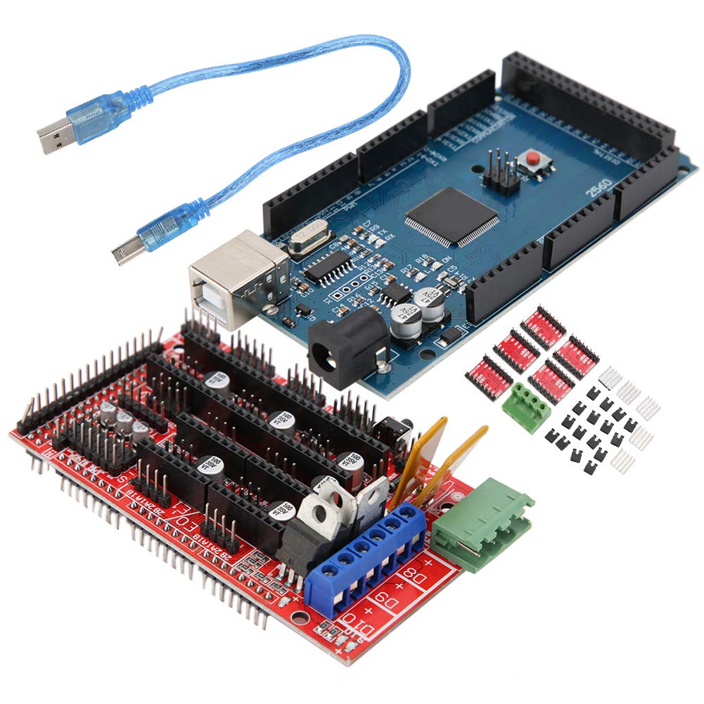 High Torque Stepper Motor Driver with Aluminum Heatsink - NEMA 17 Compatible Stepper Drivers Kit for RepRap, 3D Printer Upgrade & Expansion - Perfect for Mega 2560 R3 CH340 Boards - Ideal for DIY CNC, Robotics, and 3D Printing Projects