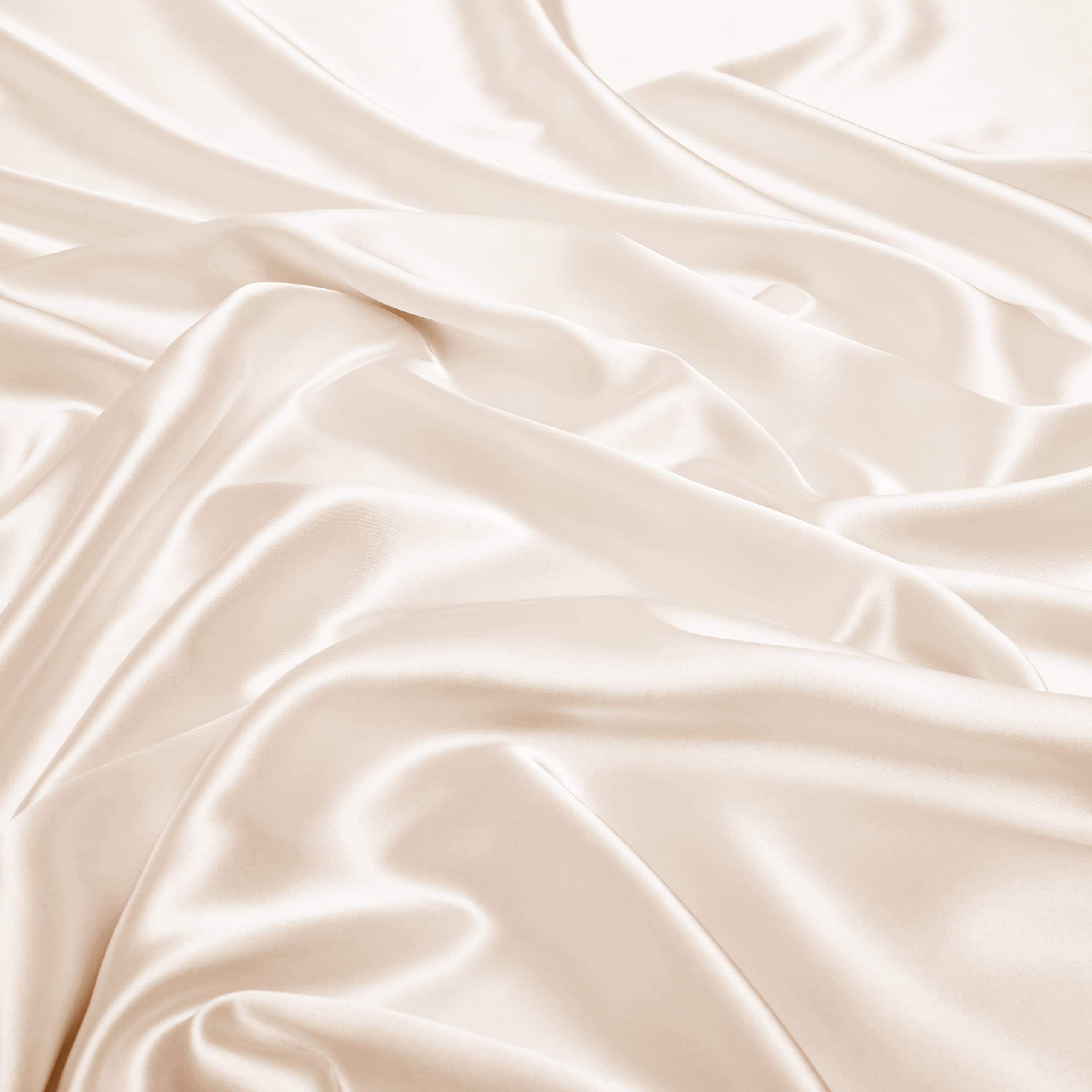 Entisn 5-Piece Extra Deep Pocket Satin Sheet Set for Queen Size Bed (Fits Mattress Up to 24