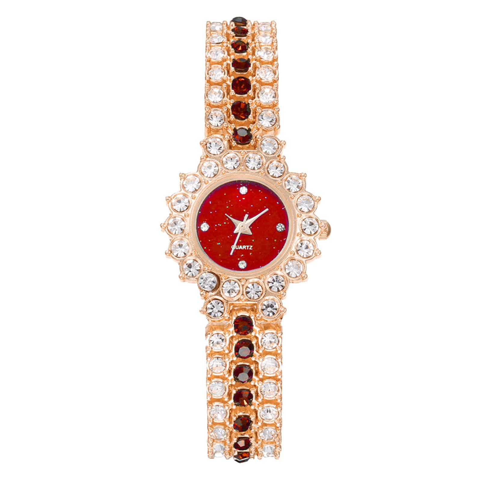 Elegant Diamond & Gypsophila Quartz Watch for Women - Stylish Fashion Timepiece for Daily Wear, Office, and Special Occasions
