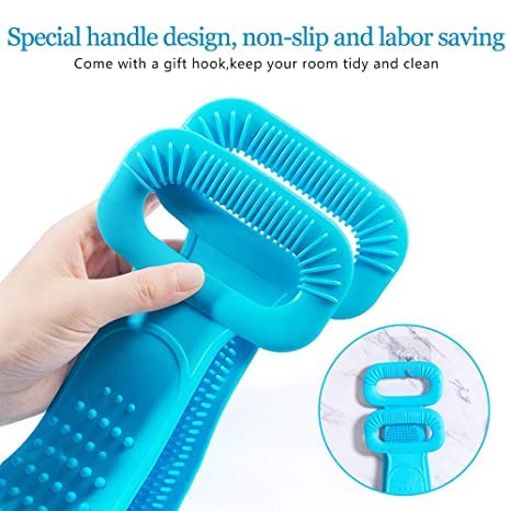 GITGRNTH Silicone Body Scrubber - Exfoliating Belt for Shower & Bath - Men & Women