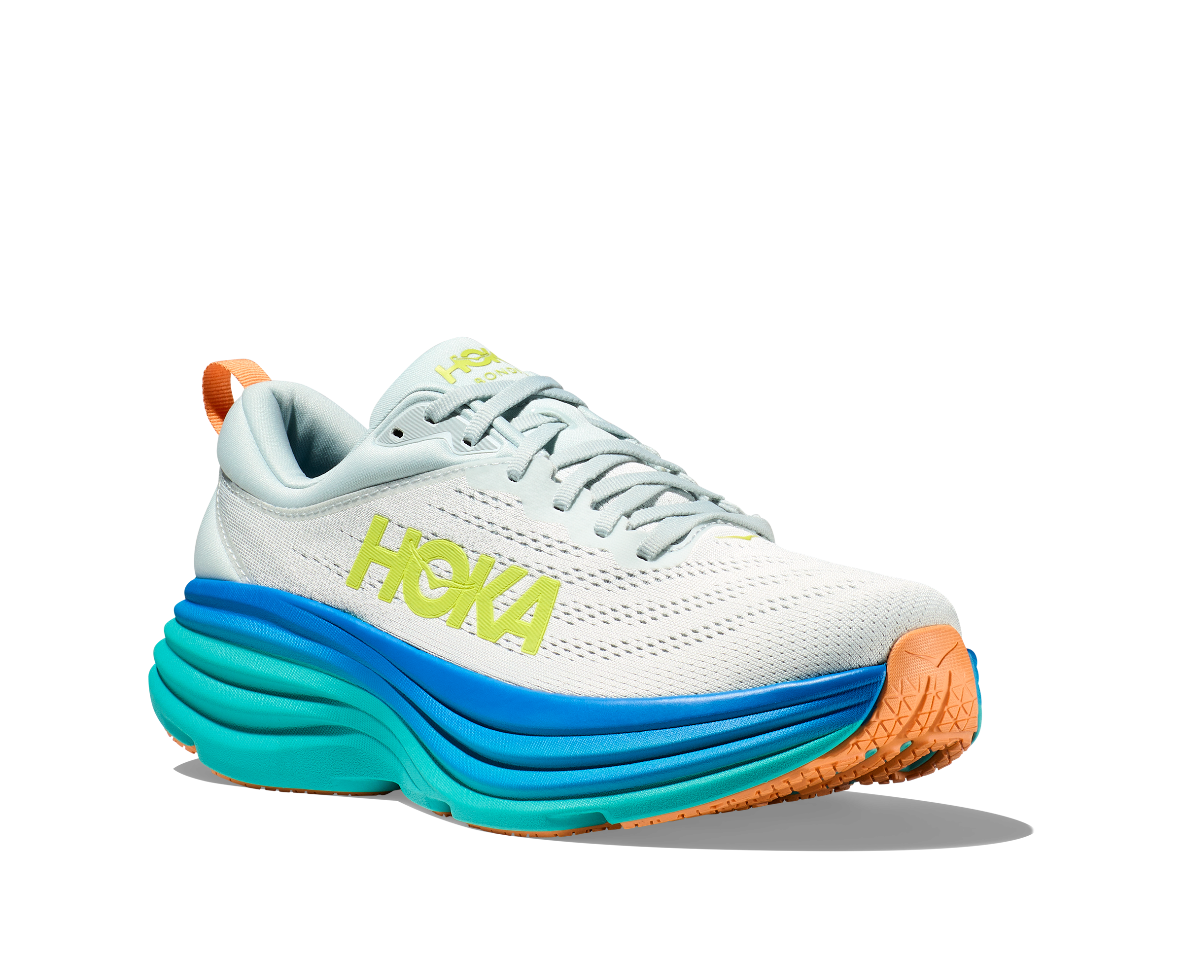 HOKA Bondi 8 Running Shoes for Men - Cushioned Road Running Sneakers with Maximum Comfort for Marathon, Jogging & Daily Wear