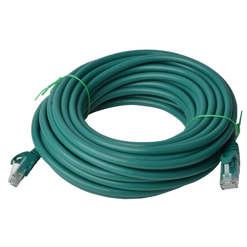 8Ware PL6A Cat 6a UTP Ethernet Cable 30m (100ft) Green - High Speed Internet Cable for Gaming, Streaming & Home Office Network Setup