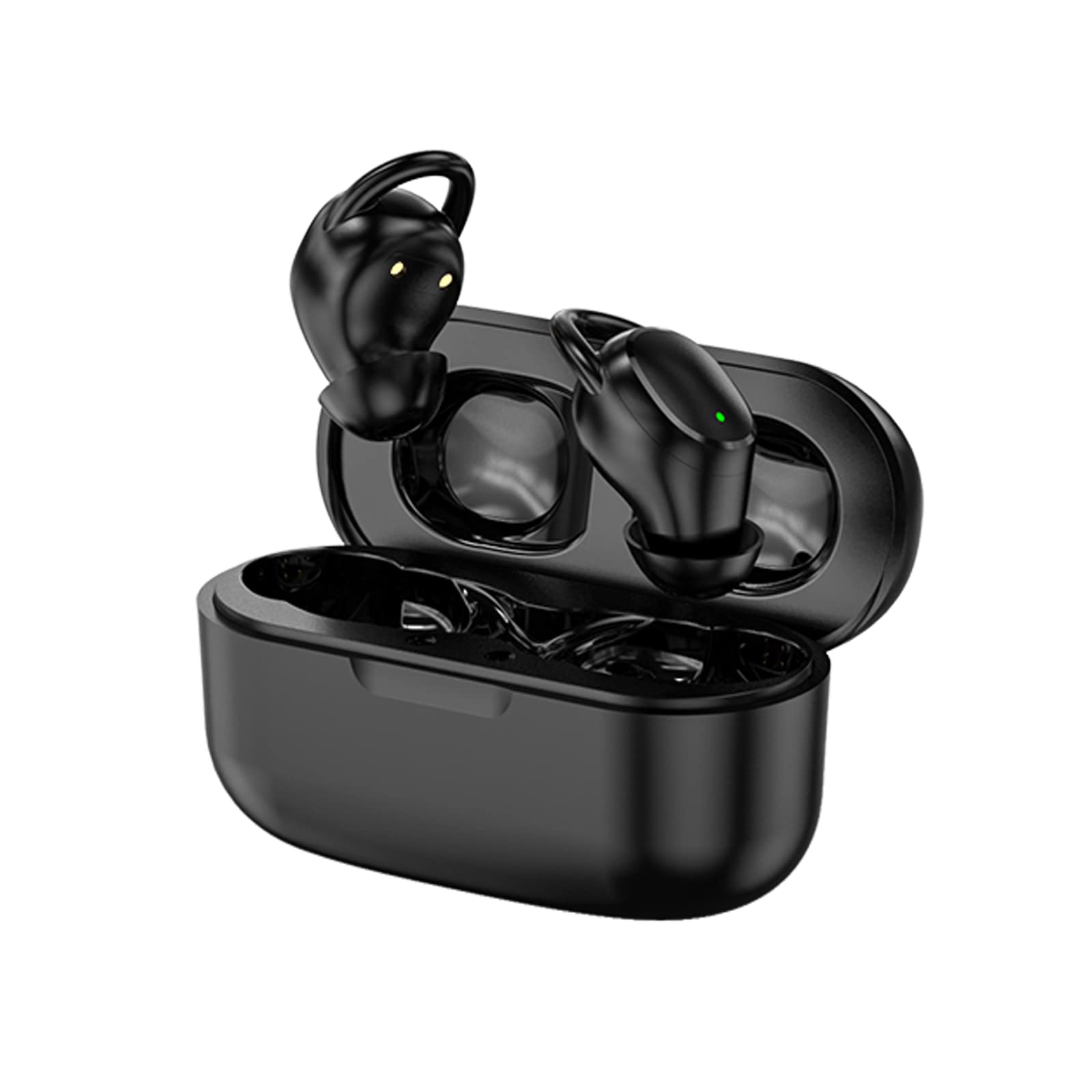 Best Invisible Sleep Earbuds for Side Sleepers - Noise Cancelling Wireless Mini Bluetooth 5.2 Earbuds (Black) | Comfortable for Sleeping, Travel & Meditation