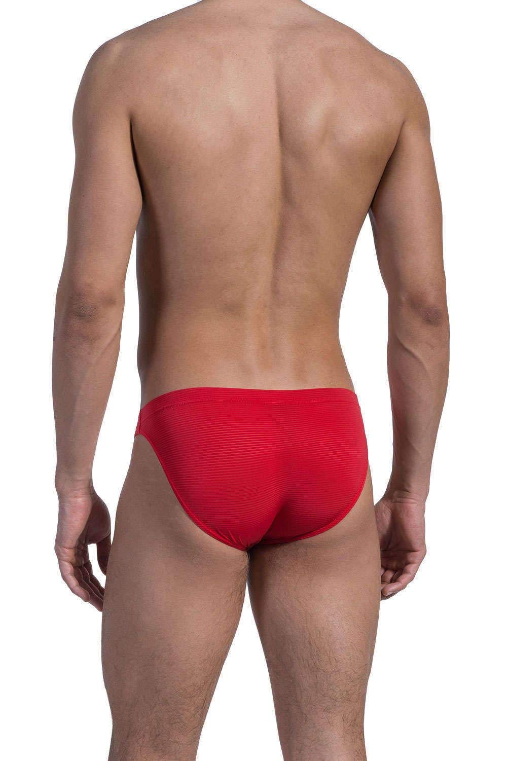 Men's Red Brazil Brief Underwear - Small Size 1201 - Soft & Comfortable for Daily Wear, Gym, and Sports