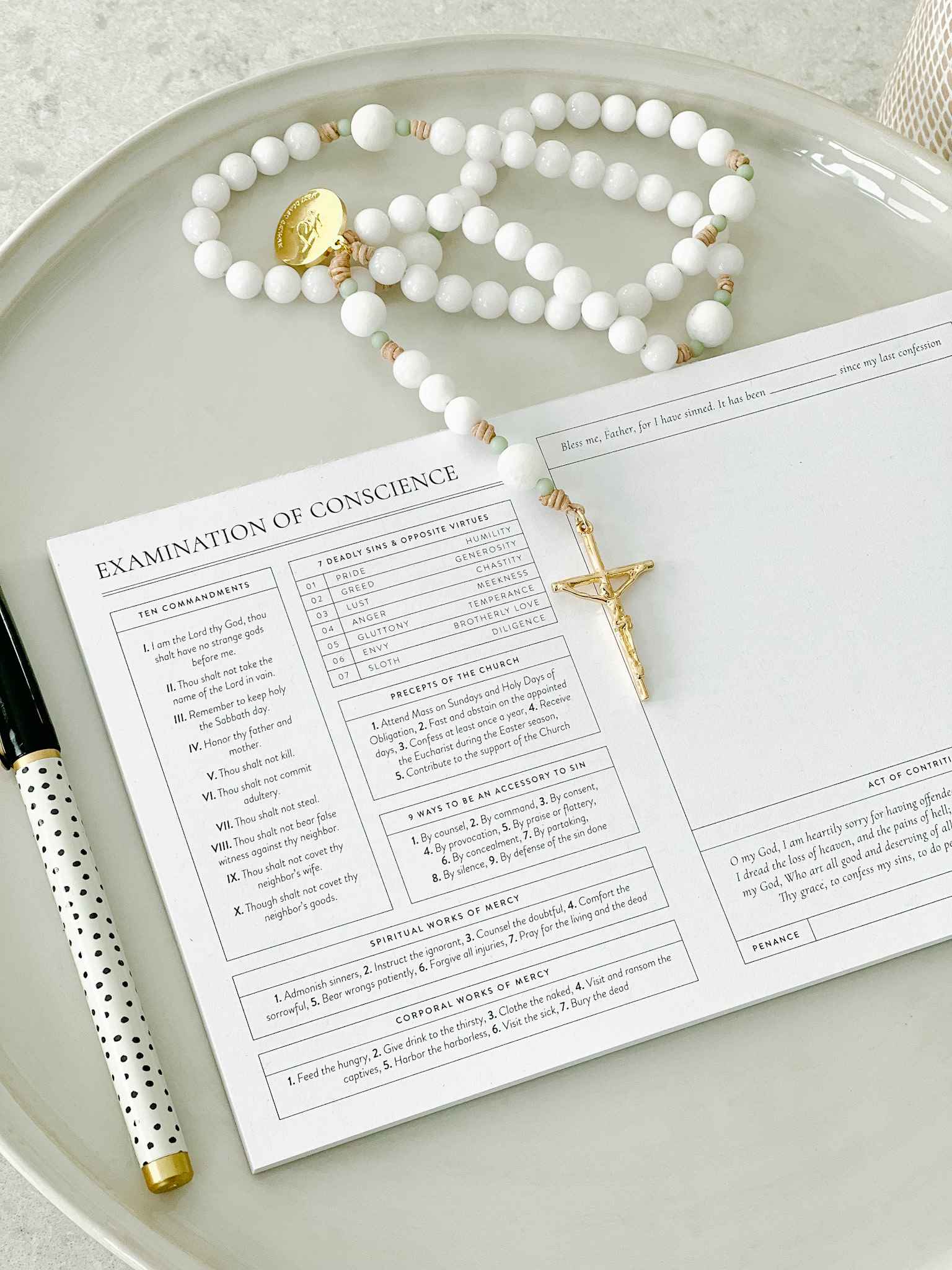 Examination of Conscience Notepad - Catholic Confession Journal for Reflection & Forgiveness - Perfect for Prayer, Church, and Spiritual Growth
