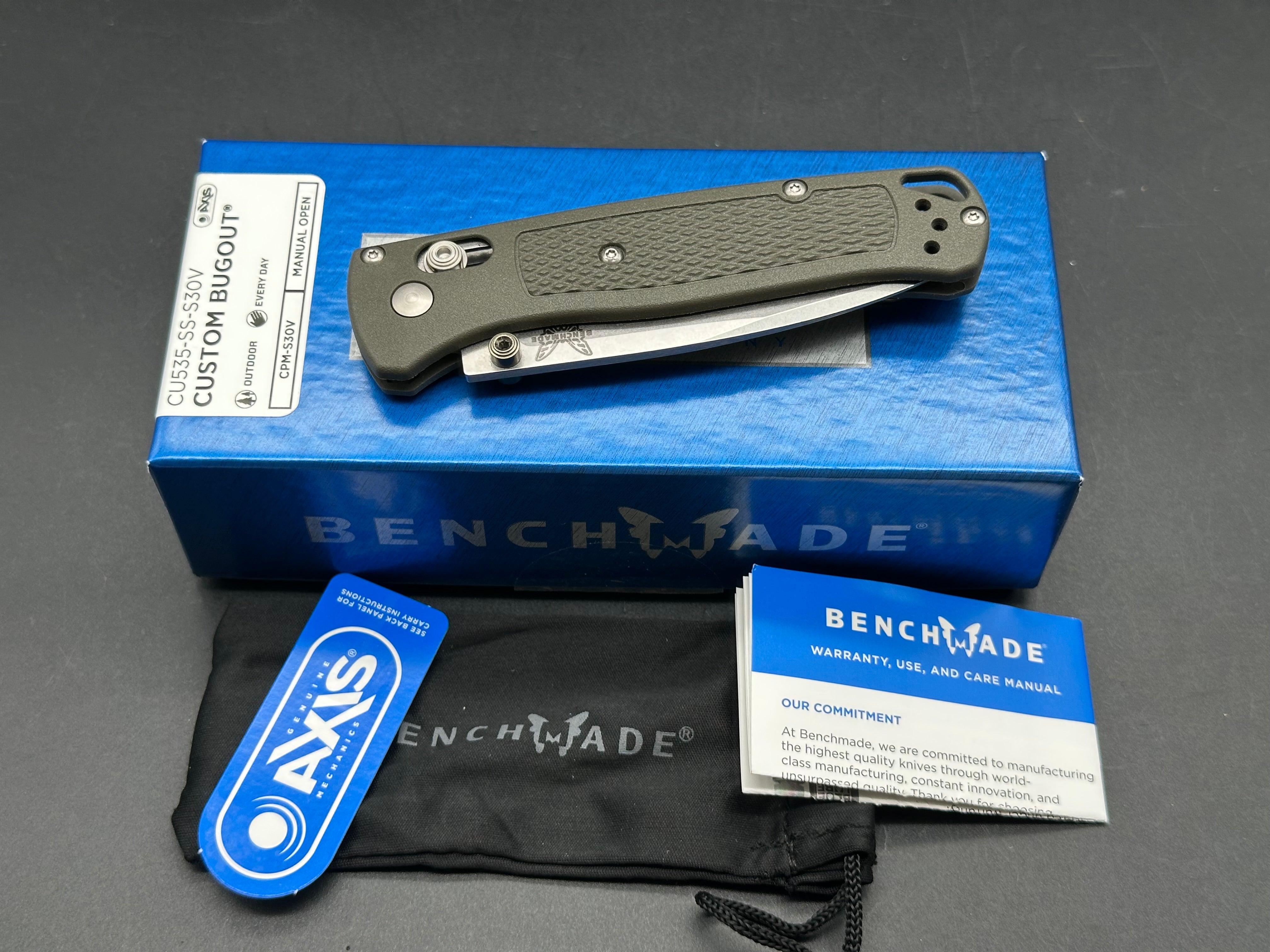 Benchmade Bugout Custom Knife - New 3.24