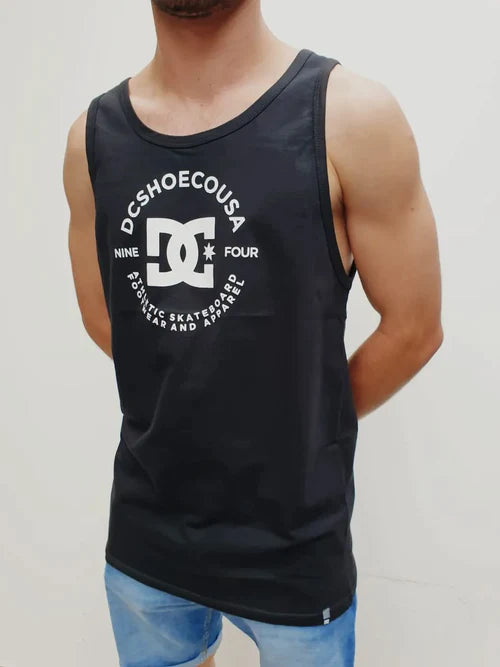DC Men's Muscle Fit Big Circle Black T-Shirt - Casual Wear, Gym & Street Style Fashion