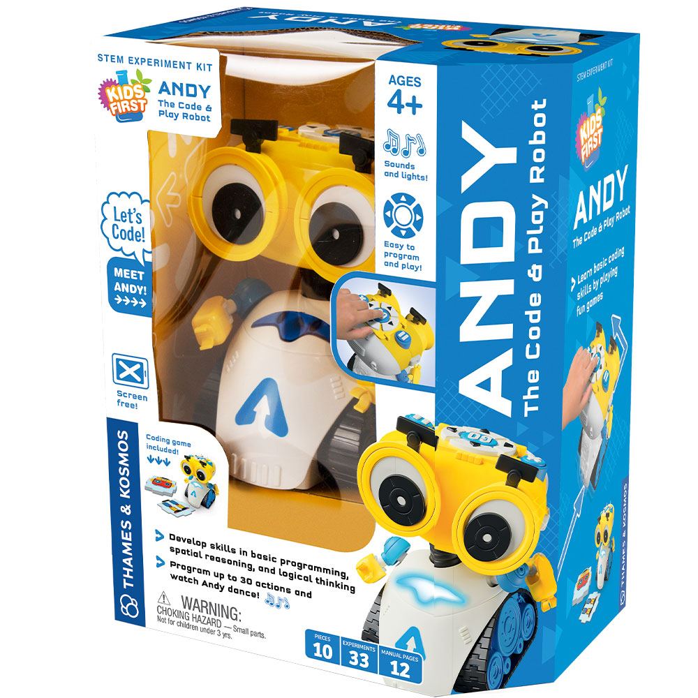 Andy The Code & Play Robot - STEM Learning Toy for Kids Ages 5-8 | Interactive Coding Robot for Beginners | Educational Gift for Boys & Girls | Perfect for Classroom & Home Learning Activities