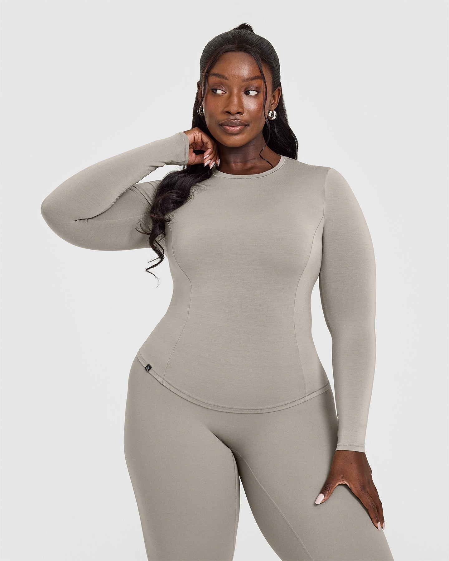 Mellow™ Soft Long Sleeve Top for Women - Cozy Warm Sand Color Winter Shirt | Perfect for Layering, Casual Outfits & Cold Weather Wear