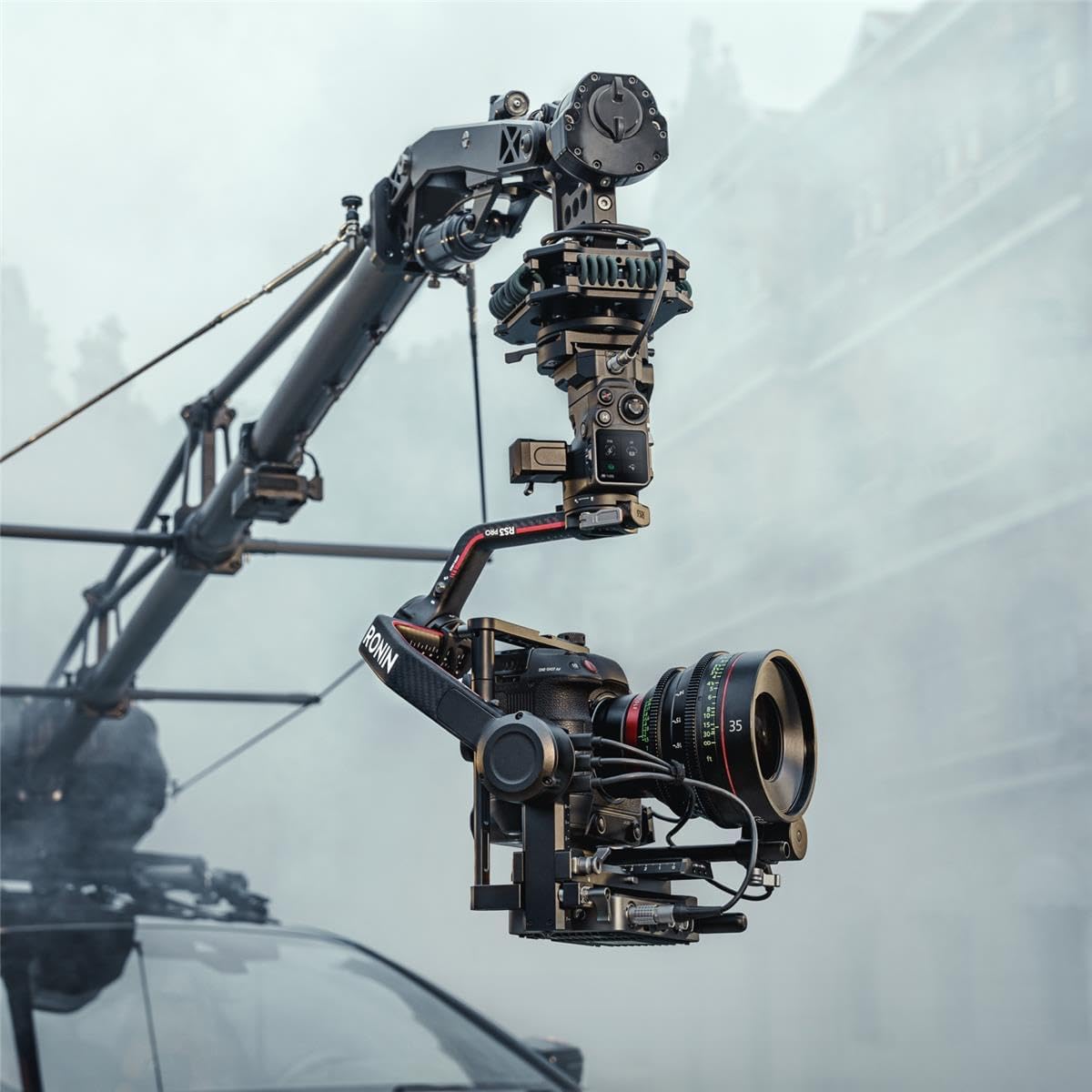 DJI RS 3 Pro 3-Axis Gimbal Stabilizer for DSLR & Mirrorless Cameras - Compatible with Canon, Sony, Panasonic, Nikon, Fujifilm, BMPCC - 4.5kg (10lbs) Payload with Auto Axis Locks & LiDAR Focus - Perfect for Vlogging, Filmmaking, and Professional Video Production