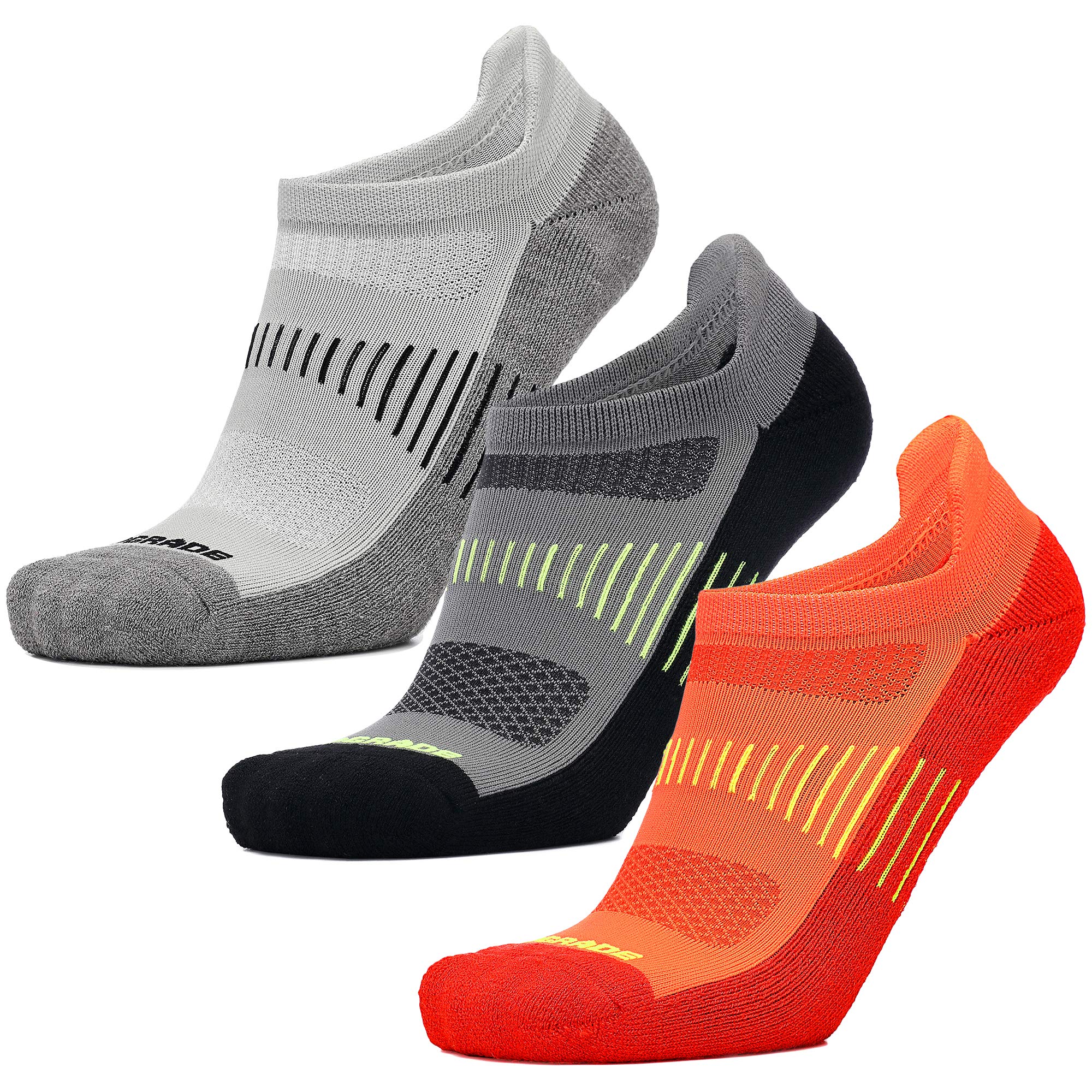 UGUPGRADE 1-3 Pairs Wool Running Socks for Men - Breathable No Show Athletic Socks for Marathon, Gym & Outdoor Sports - Moisture Wicking Performance Socks for Jogging, Hiking & Workout