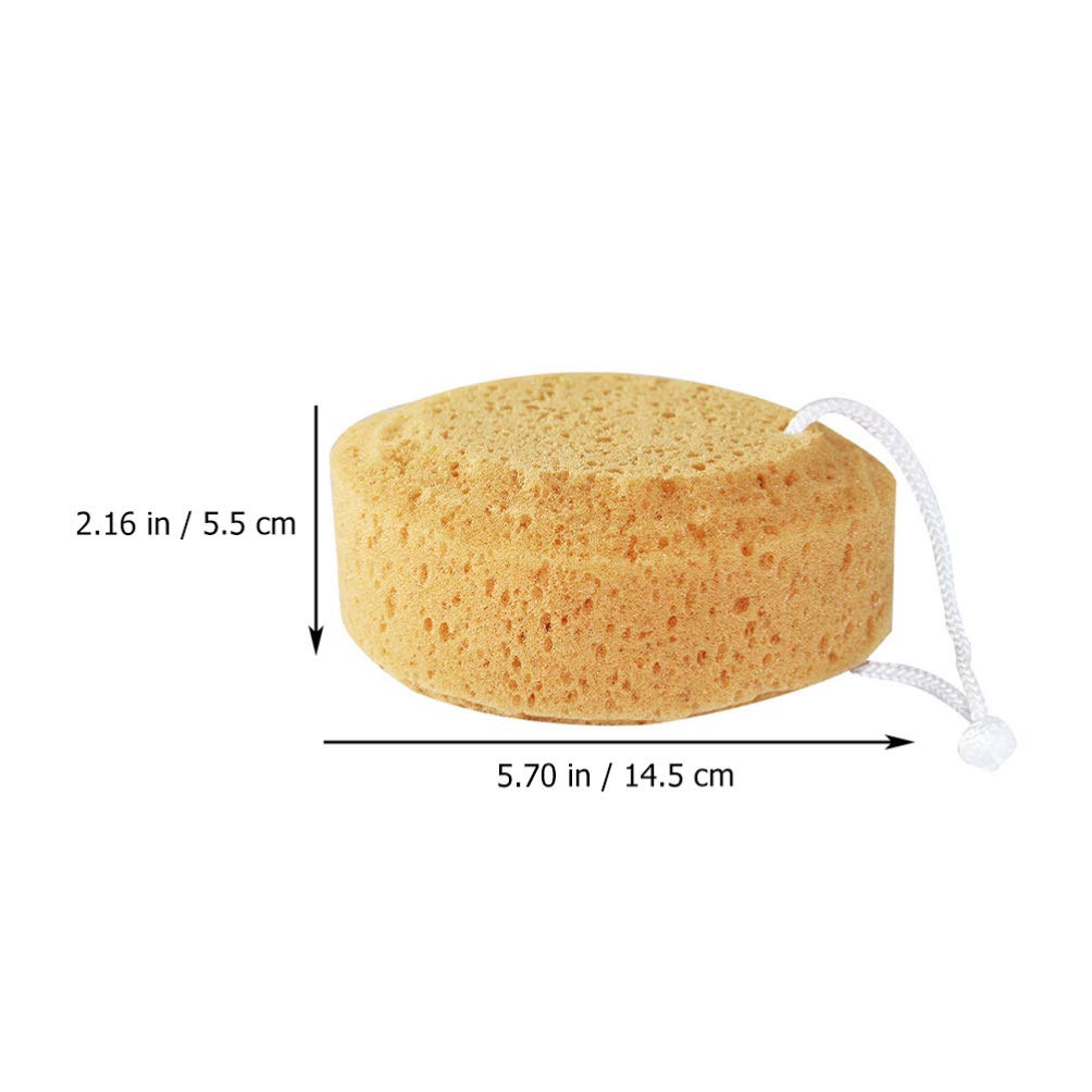 Minkissy Exfoliating Shower Sponges - 4 Pack Natural Seaweed Cotton Bath Sponges with Honeycomb Texture, Gentle Body Scrubber for Adults & Kids - Perfect for Daily Exfoliation, Spa & Sensitive Skin Care
