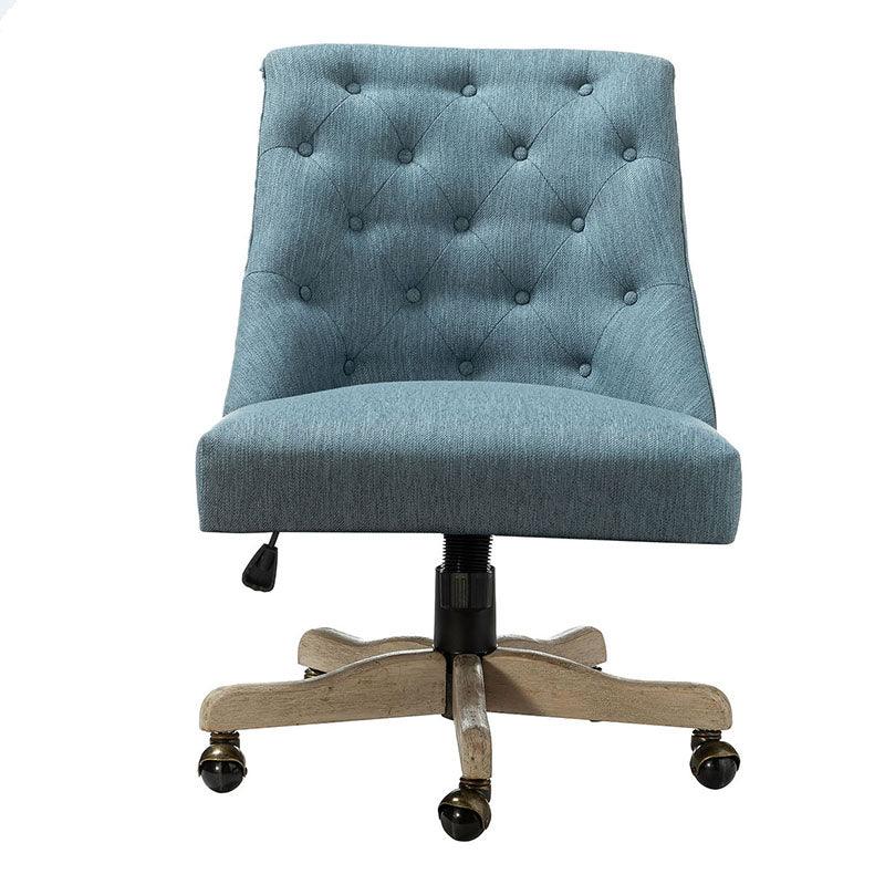 Estelle Upholstered Tufted Office Chair - Ergonomic Desk Chair with Lumbar Support for Home & Office Workspace | Comfortable Computer Chair for Long Hours Sitting