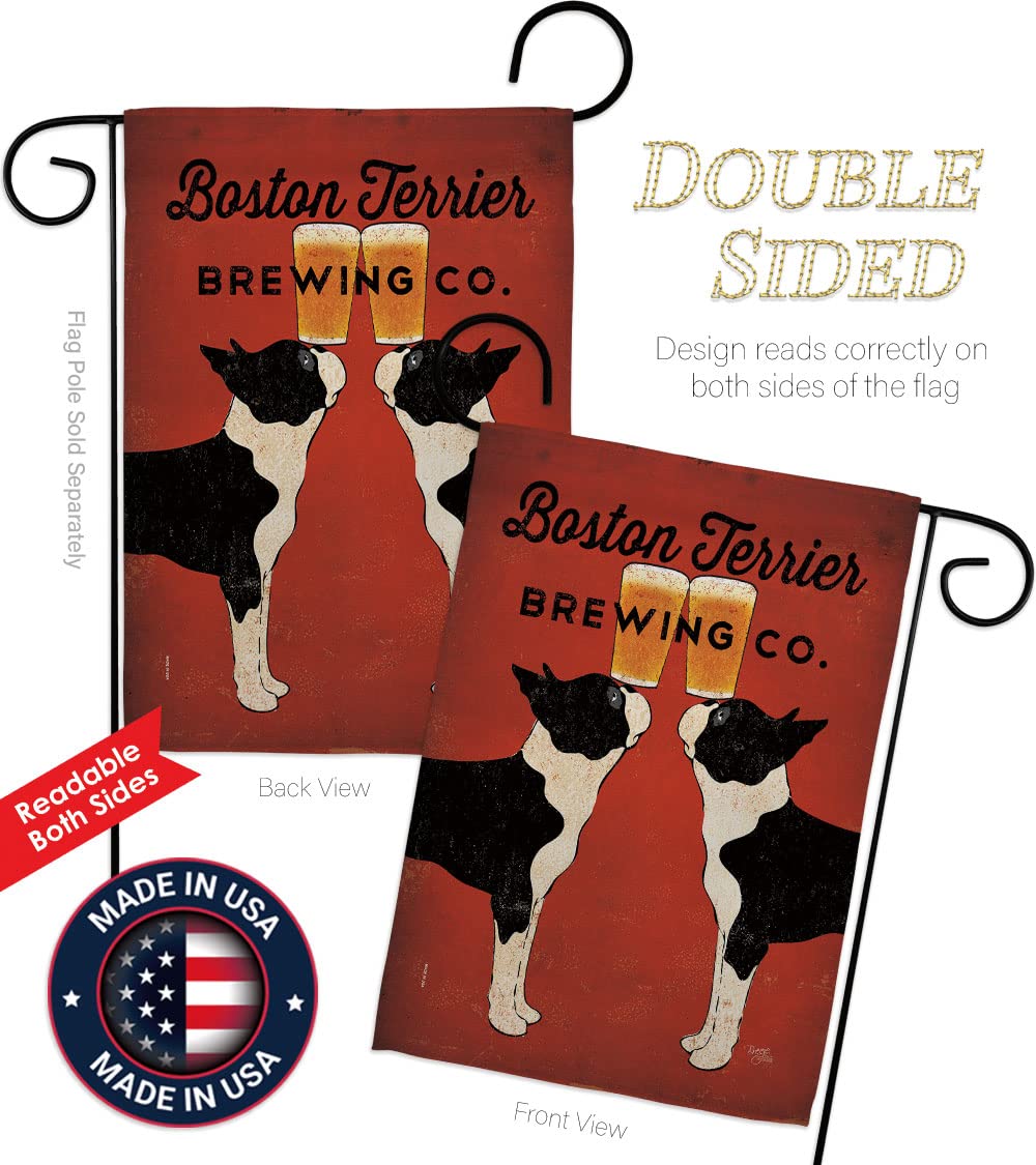 Boston Terrier Garden Flag 13x18.5