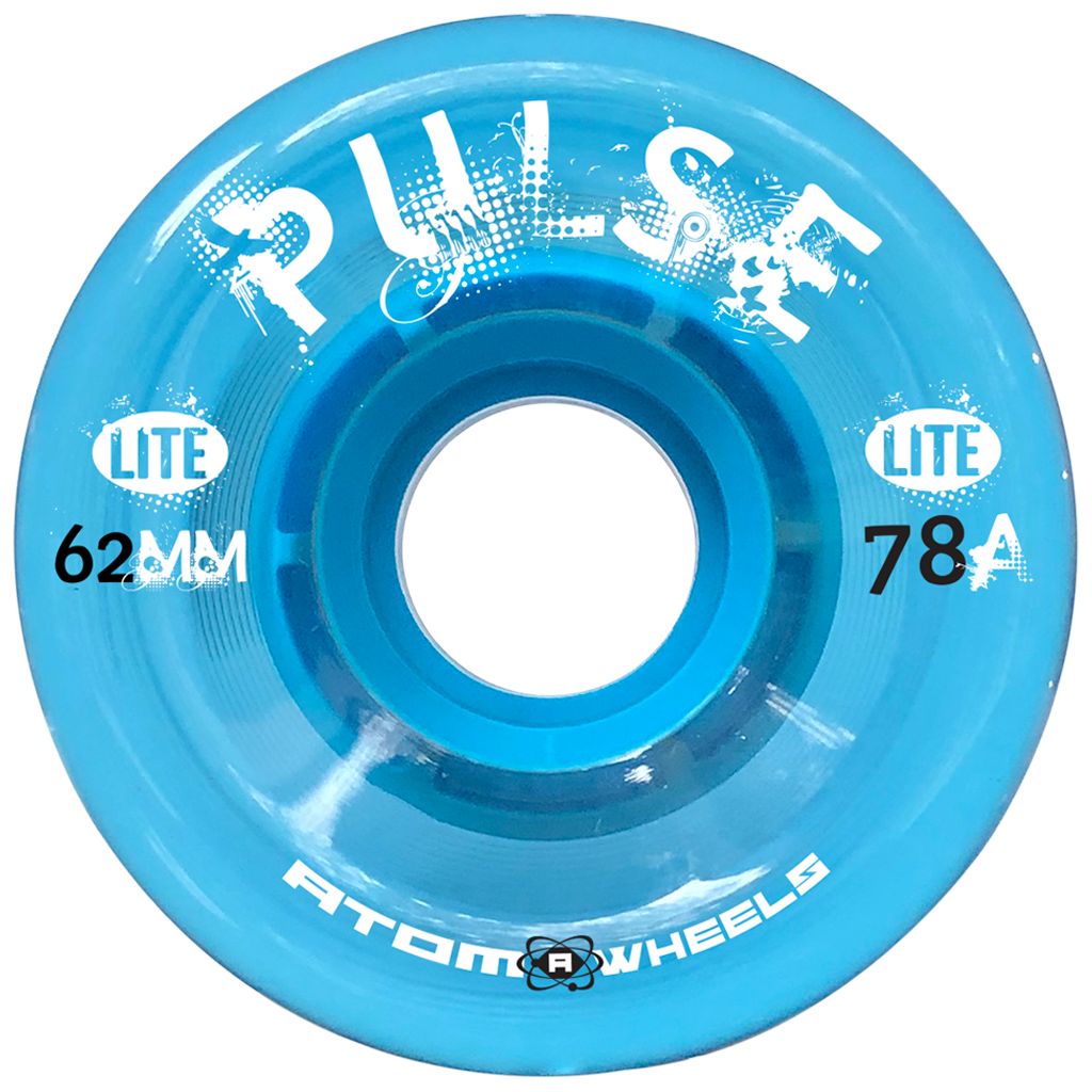 Atom Pulse Lite Wheels 62mm 78a - 4 Pack Premium Longboard Skateboard Wheels for Smooth Cruising & Carving - Perfect for Commuting, Downhill & Street Skating