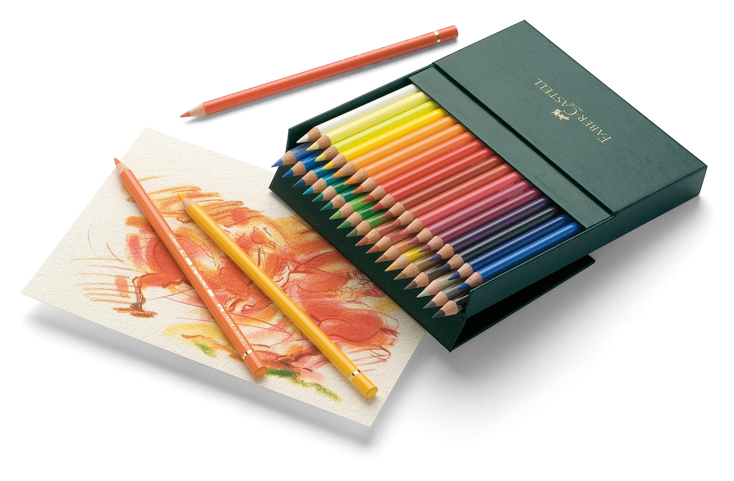 Faber-Castell Polychromos 36 Colored Pencils - Professional Art Set for Drawing & Sketching