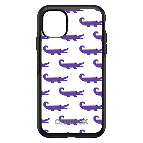 Purple White Alligators On Black Case