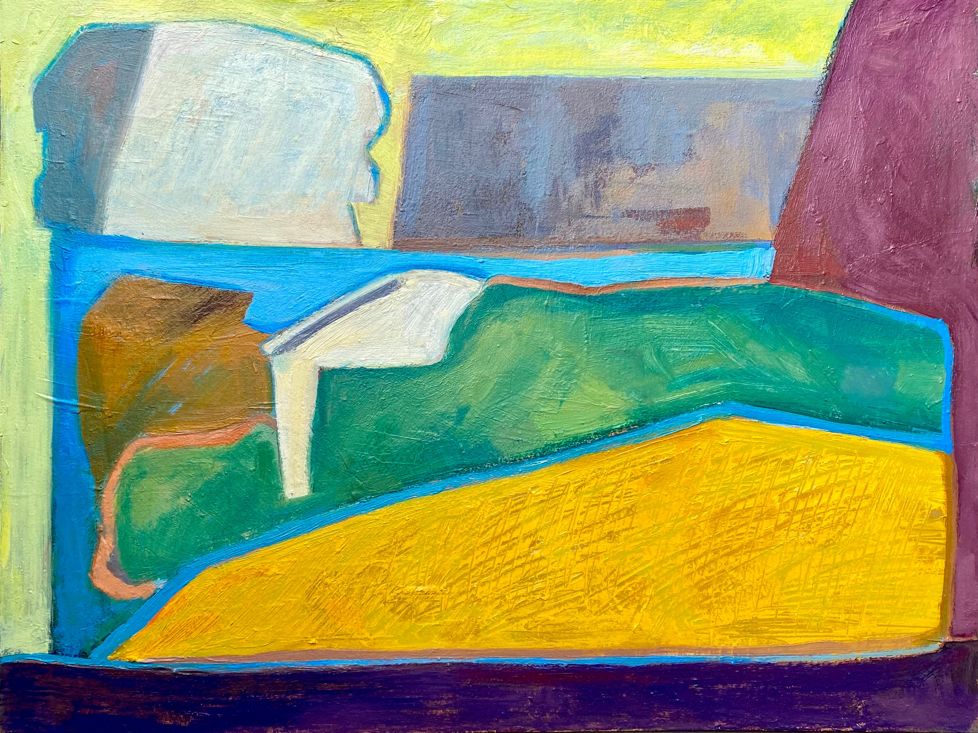 Lou Schellenberg Broken Landscape with Toast - Abstract Art Print for Home & Office Decor | Perfect for Living Rooms, Bedrooms & Workspaces
