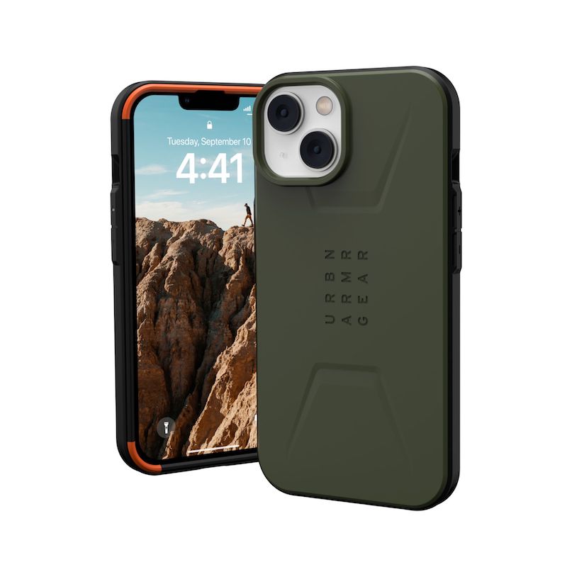 UAG CIVILIAN MAGSAFE Case for iPhone 14 Plus - Olive Green | Military-Grade Drop Protection | Compatible with MagSafe Charging | Perfect for Outdoor Adventures & Daily Use