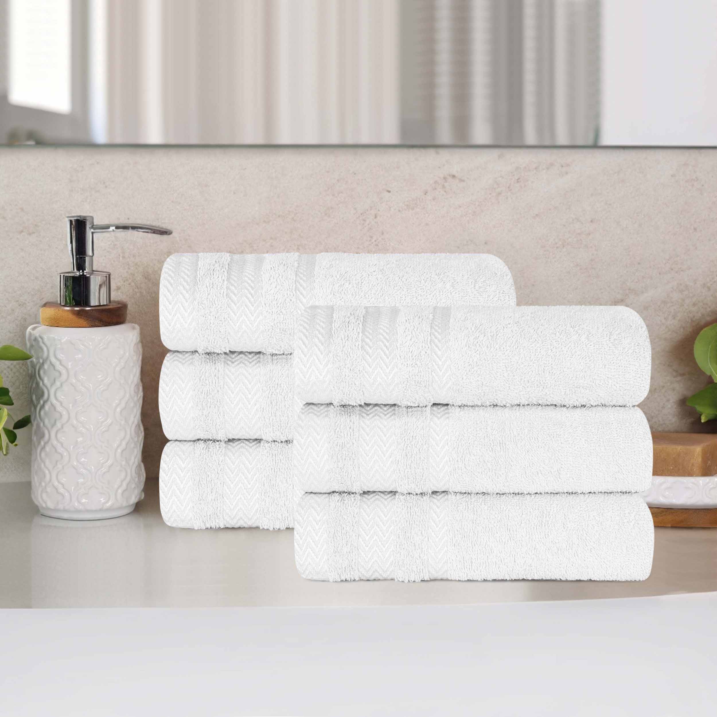 Premium 6-Pack Hays Cotton Soft Medium Weight Hand Towels - Absorbent & Quick-Drying for Kitchen, Bathroom & Guest Use