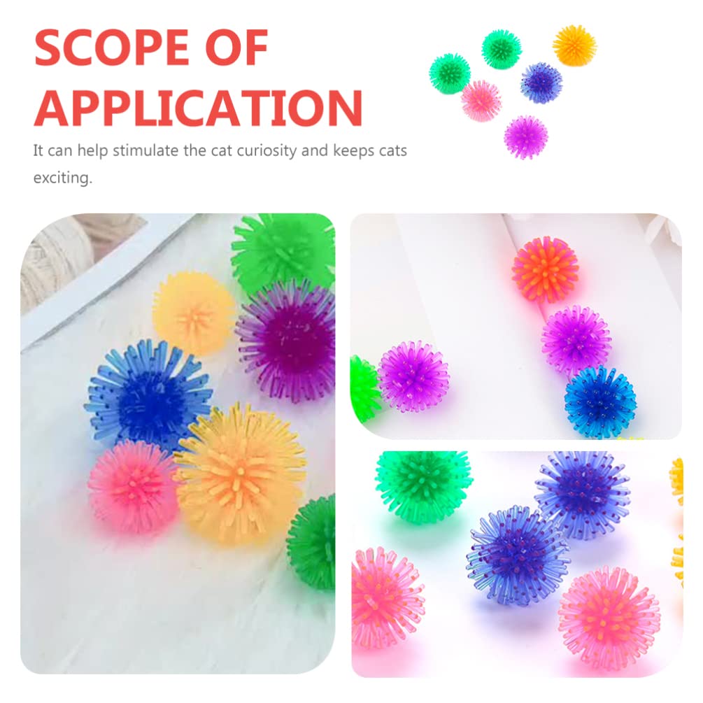 **Mipcase 5-Pack Cat Prickly Ball Toy - Interactive Catnip Teaser for Kittens & Small Dogs - Fun Teething & Playtime for Indoor & Outdoor Pets**