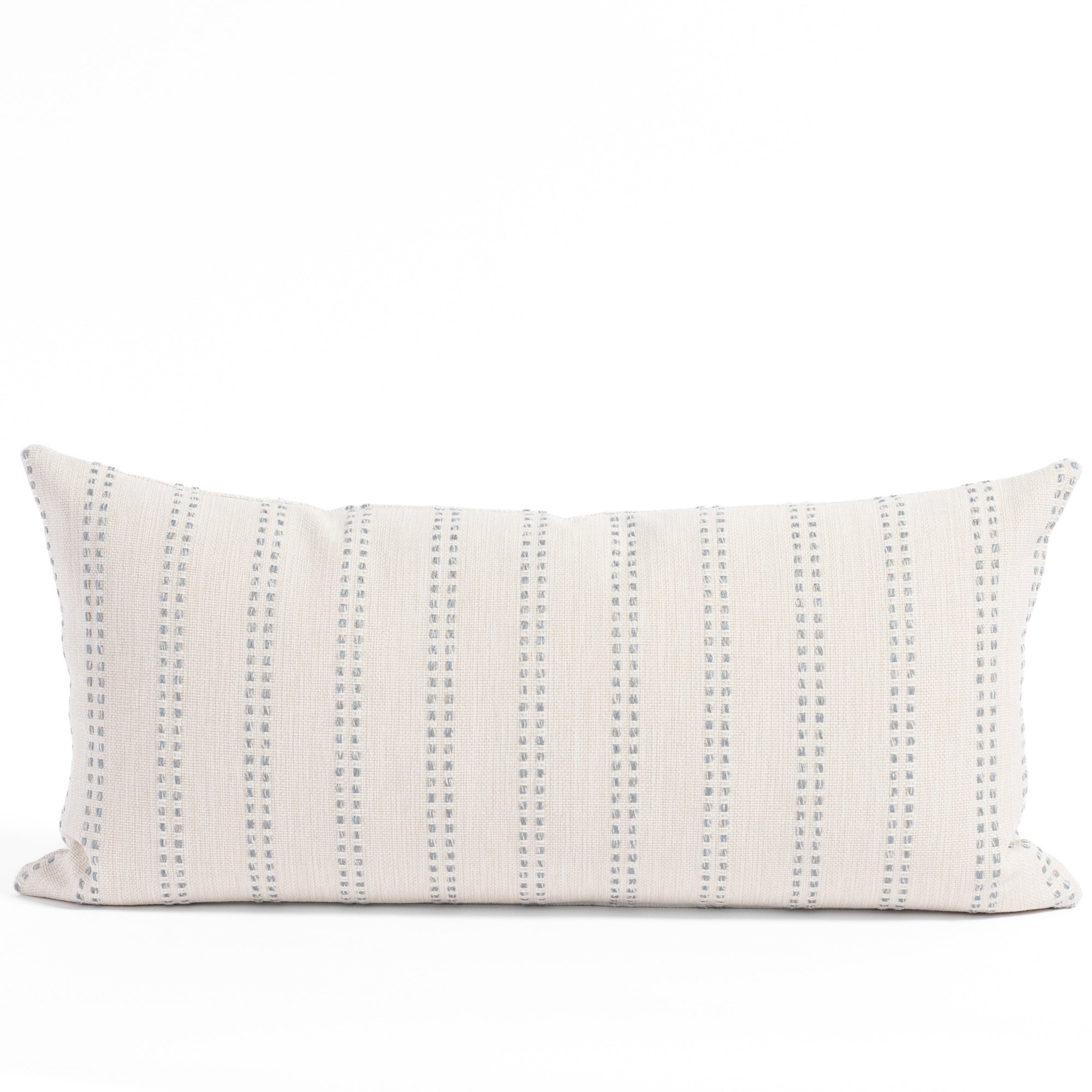 Elodie Stripe 12x24 Lumbar Pillow in Sky Blue - Supportive Cushion for Sofa, Bed & Office Chair - Home Decor Accent Pillow for Living Room, Bedroom & Nursery