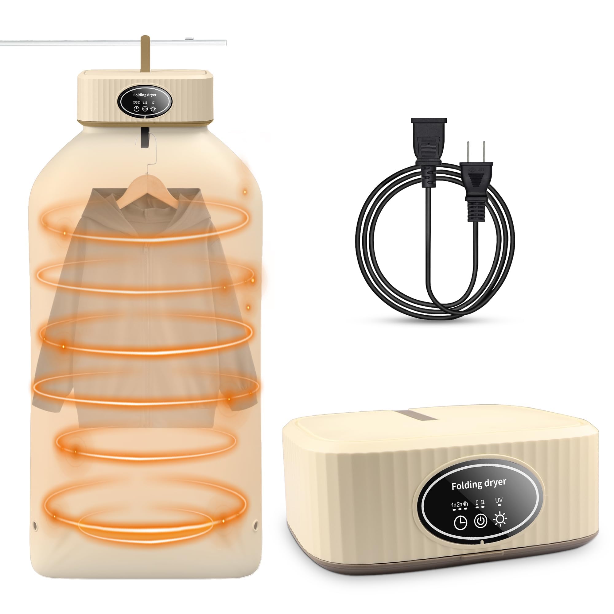 Portable Electric Clothes Dryer Machine - Compact Mini Dryer for Apartments, Dorms, RVs & Travel - Fast Drying for Light Clothes, Underwear, Baby Clothes & Swimsuits with Timer - Perfect for Small Spaces, Laundry Rooms & Camping Trips