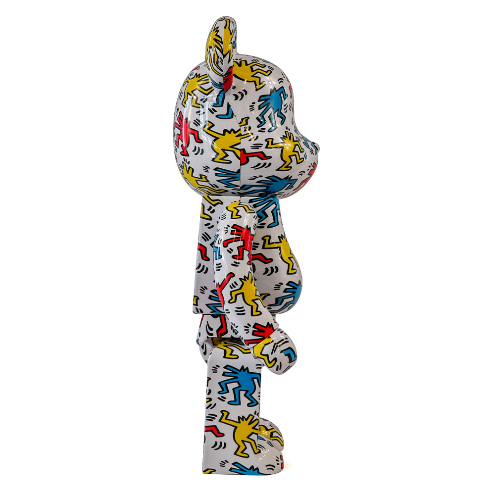 Bearbrick Keith Haring V9 1000% Collectible Art Toy - Perfect for Home Decor, Office Display & Anime Collector's Showcase