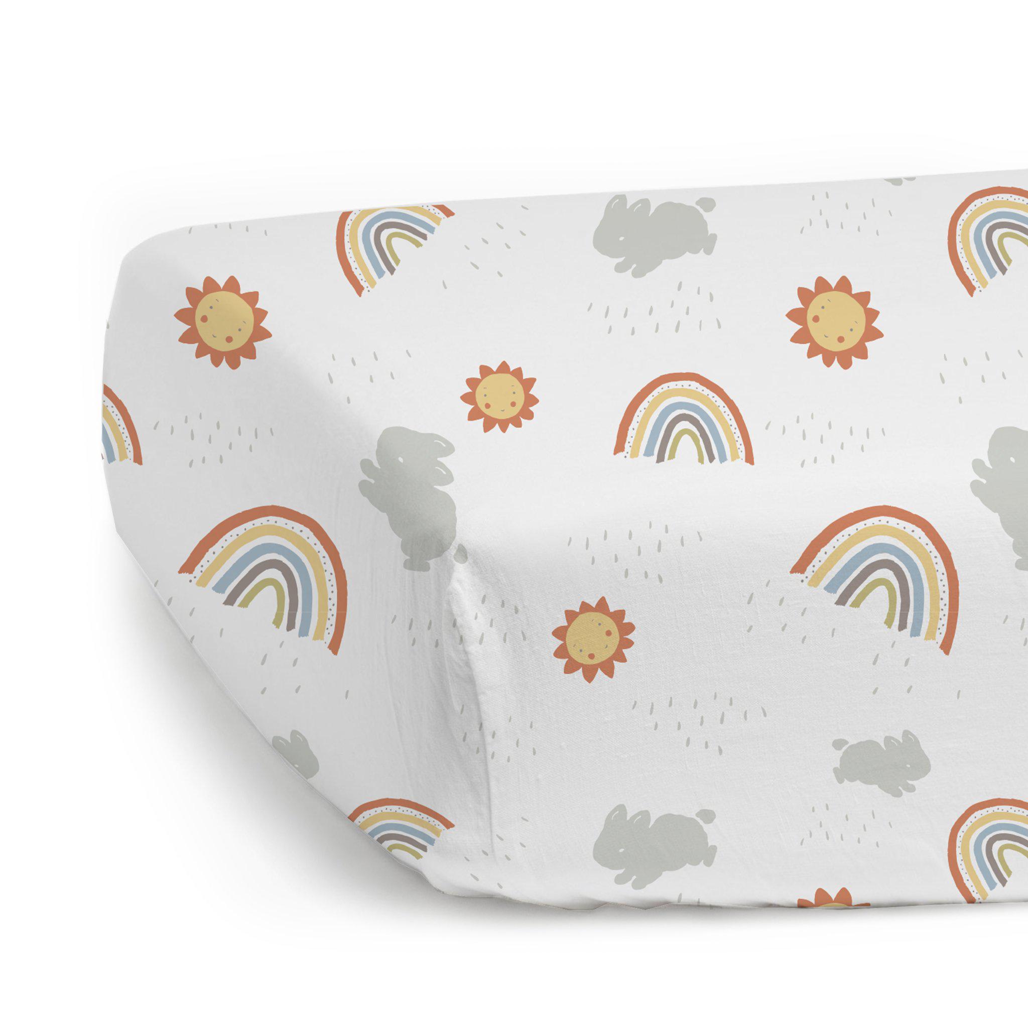 Little Sunshine Crib Sheet - Soft Organic Cotton Baby Bedding for Nursery | Perfect for Newborns & Toddlers - Nursery Decor, Baby Shower Gift
