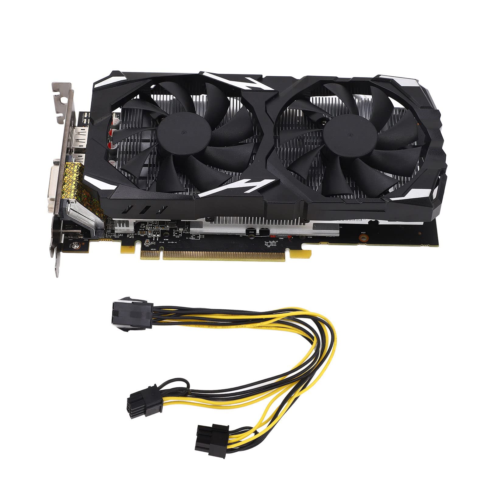 Bewinner RX580 8GB GDDR5 256-bit Gaming Graphics Card with Dual Fans (1284/7000MHz) - HDMI & 3x DP Ports for PC Gaming, Video Editing & Cryptocurrency Mining | High Performance Desktop GPU for Gamers & Content Creators