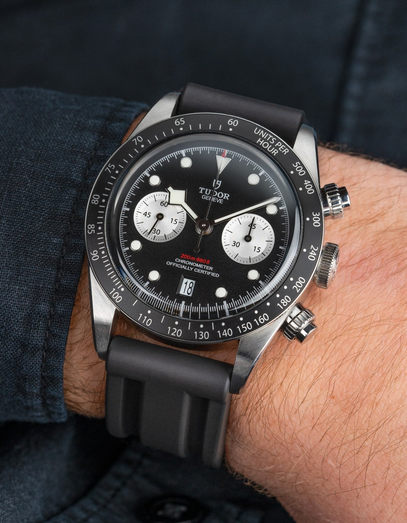 Premium Rubber Watch Strap for Tudor Black Bay Chronograph - Durable, Comfortable Replacement Band for Diving, Swimming & Outdoor Adventures