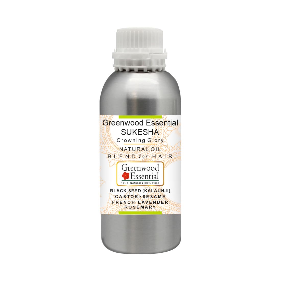 Sukesha Hair Growth Oil with Rosemary & French Lavender Essential Oils - Natural Blend of Sesame, Castor & Black Seed Oil for Healthy, Strong & Thick Hair - 42oz (1250ml) - Perfect for Daily Scalp Massage & Overnight Hair Treatment