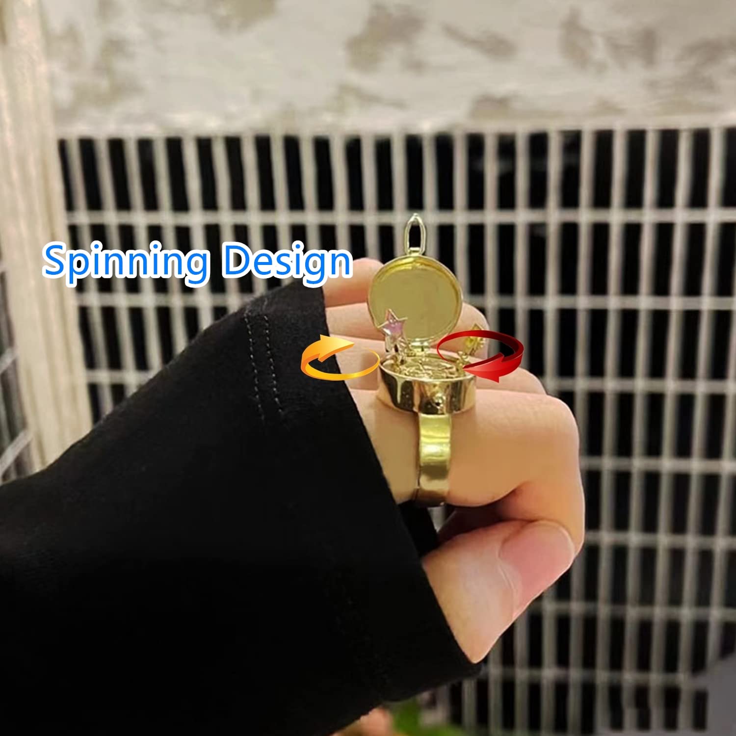 Spongebob BFF Rings for Best Friends - 14k Gold Plated Adjustable Friendship Rings for Teens - Cute Matching Jewelry Gifts for Girls & Boys (1 Pair) - Perfect for Birthdays, Anniversaries & Best Friend Day