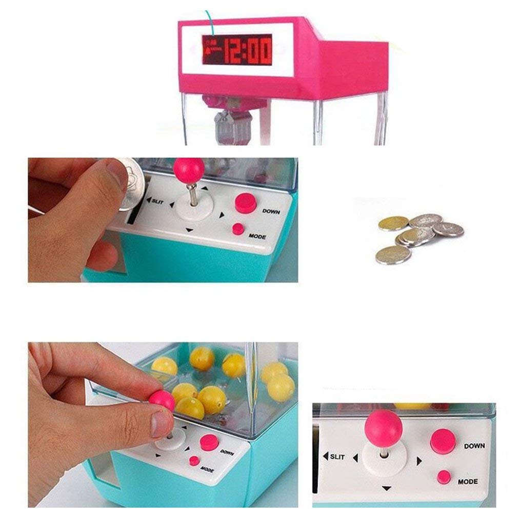 Coin Operated Arcade Claw Machine - Pink Candy Doll Grabber Game for Kids & Children | Fun Prize Crane Toy for Birthday Parties, Arcades & Family Entertainment