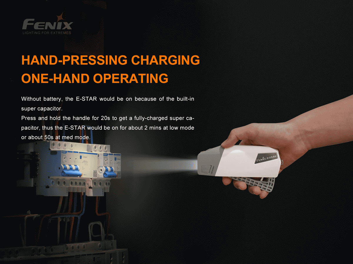 Fenix E STAR Emergency Flashlight - High-Powered LED Survival Light for Outdoor, Camping, Hiking & Emergency Preparedness