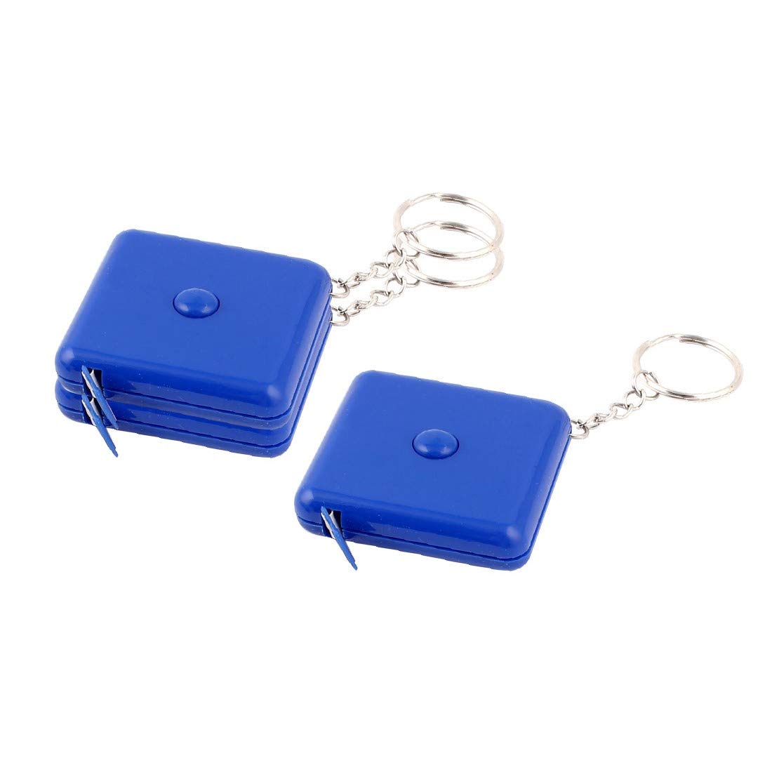 3-Pack Blue Square Keychain with Retractable 150cm (59