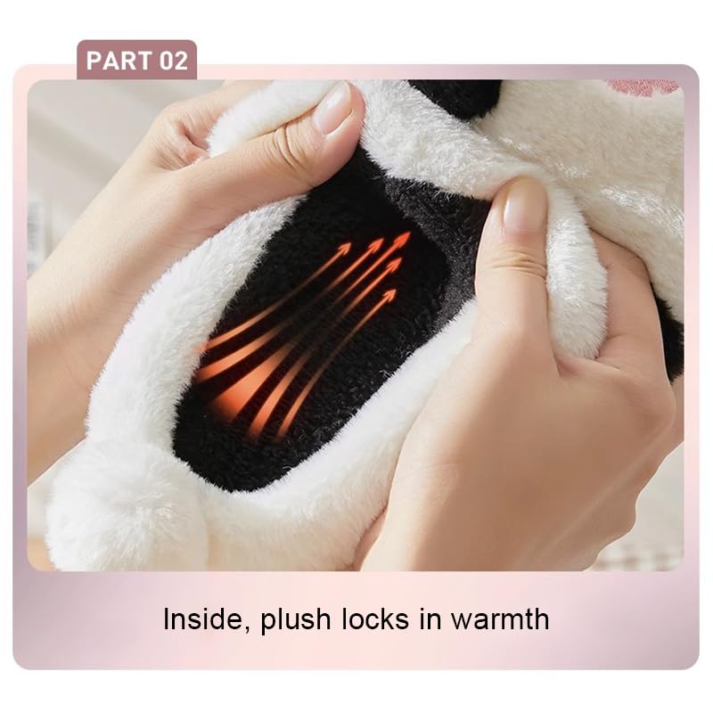 GAGALU Cute Panda Wrapped Toe Slippers - Warm Plush Indoor Outdoor Cotton House Shoes for Women & Men - Perfect for Home, Office, and Travel Comfort