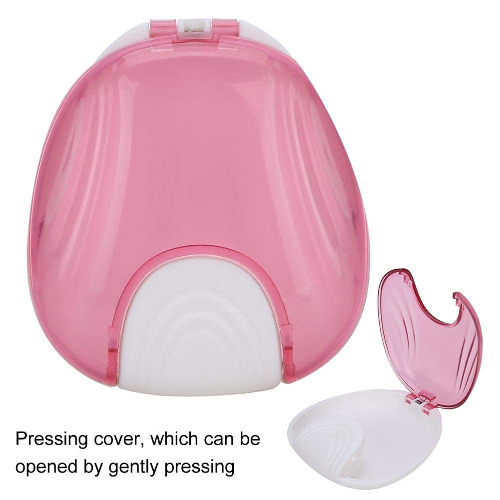 Denture Storage Box for Braces & Orthodontic Retainers - Large Portable Denture Case with Secure Lid for Travel & Home Use