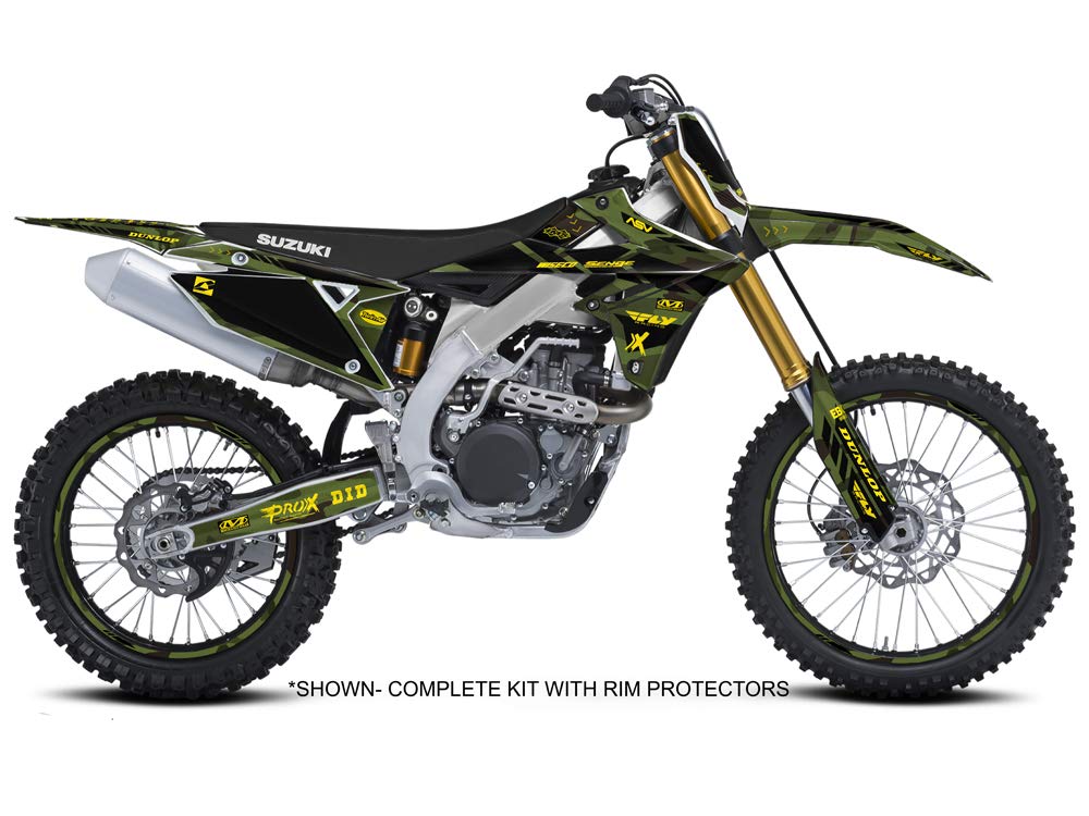 2008-2025 Suzuki DRZ 125 Apache Green Senge Graphics Complete Kit - Full Body Decal Sticker Set for Off-Road Dirt Bike Motocross Racing & Trail Riding