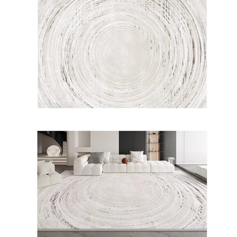 Chanel Velvet Abstract Geometric Waterproof Area Rug - Soft Non-Slip Living Room Carpet for Home Decor, Bedroom, Office